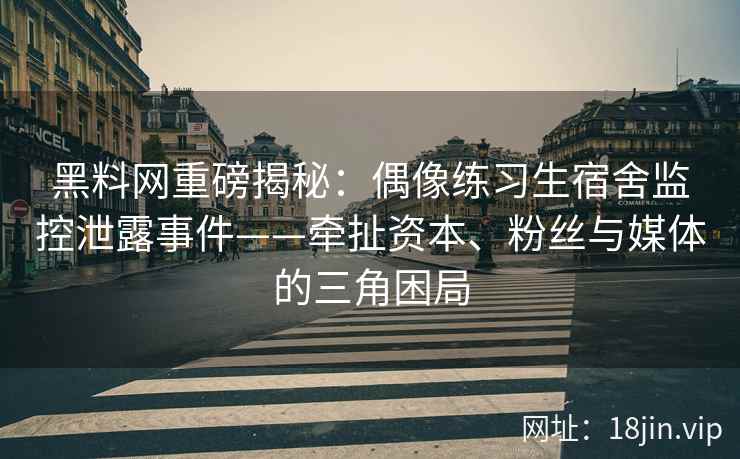 黑料网重磅揭秘：偶像练习生宿舍监控泄露事件——牵扯资本、粉丝与媒体的三角困局