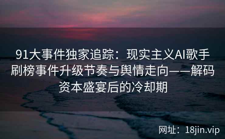 91大事件独家追踪：现实主义AI歌手刷榜事件升级节奏与舆情走向——解码资本盛宴后的冷却期