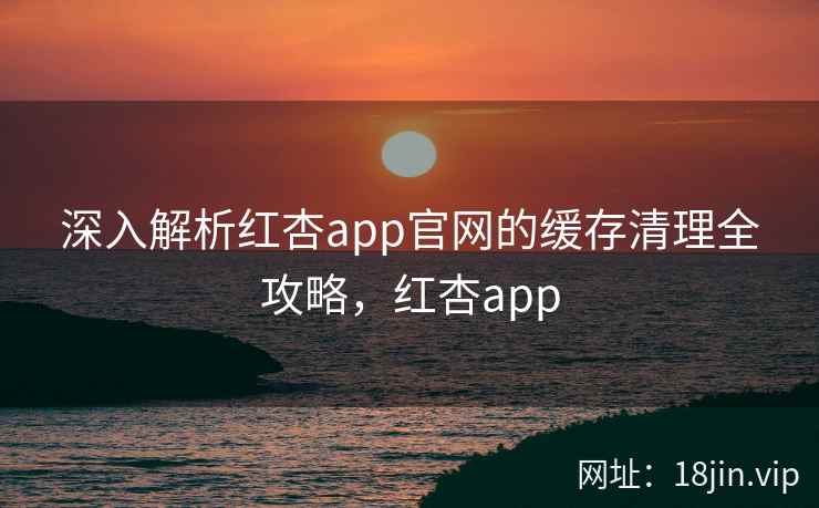深入解析红杏app官网的缓存清理全攻略，红杏app