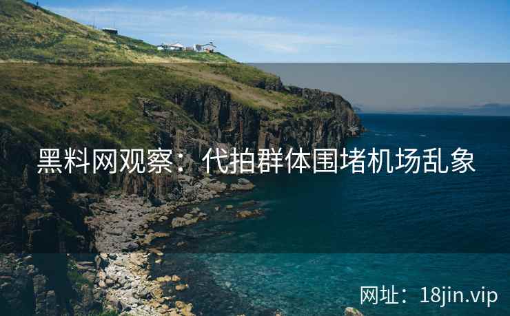 黑料网观察：代拍群体围堵机场乱象