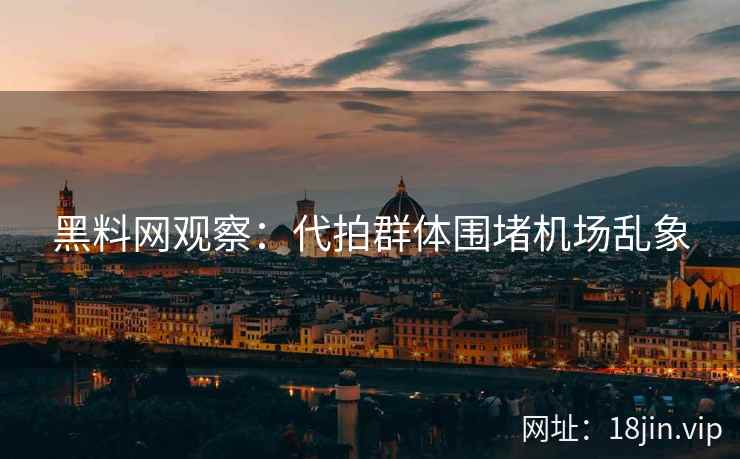 黑料网观察：代拍群体围堵机场乱象