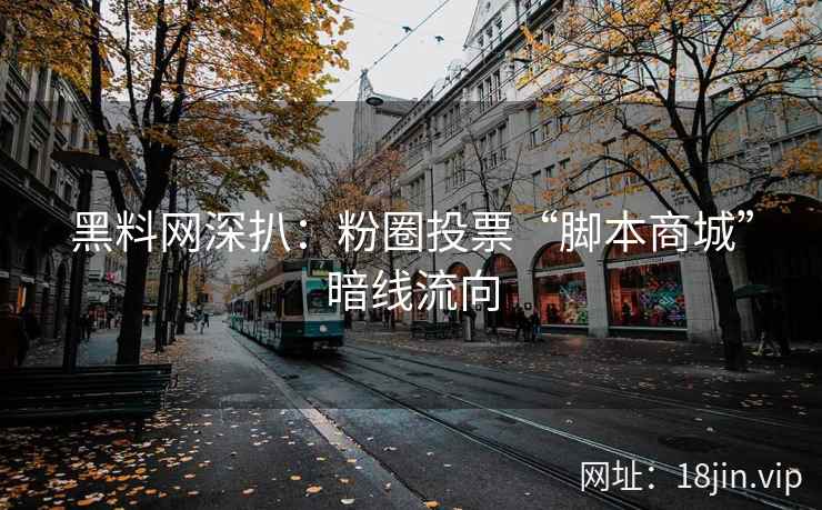 黑料网深扒：粉圈投票“脚本商城”暗线流向