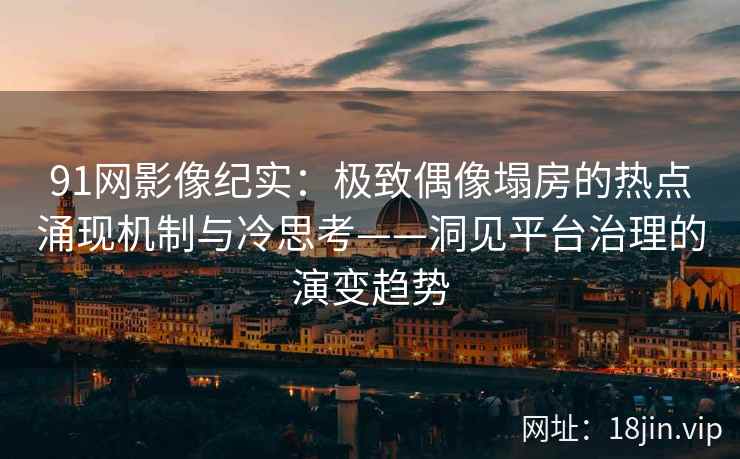 91网影像纪实：极致偶像塌房的热点涌现机制与冷思考——洞见平台治理的演变趋势